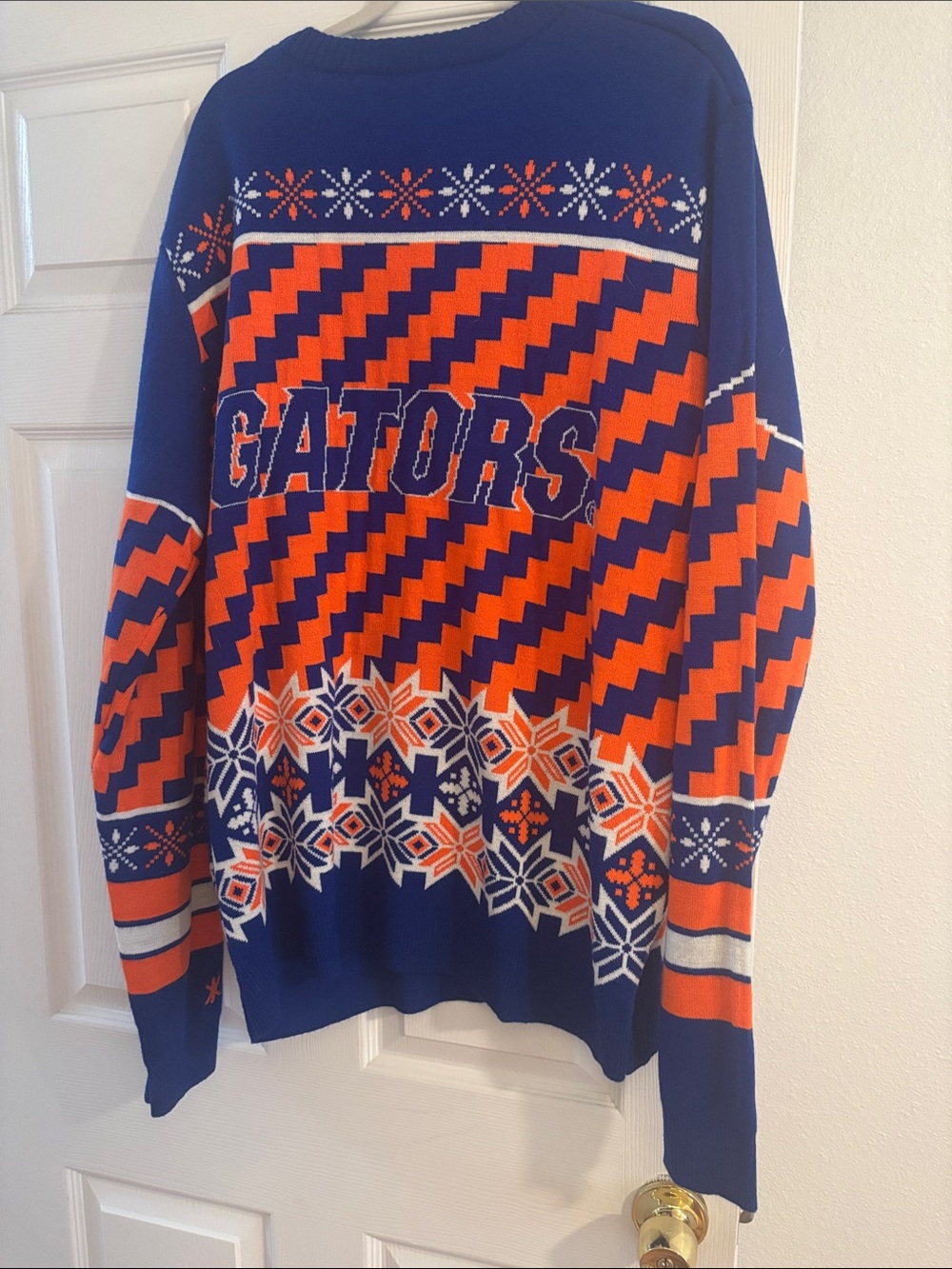 University of Florida Blue & Orange F Logo Men's Sweater - Picture 2 of 2